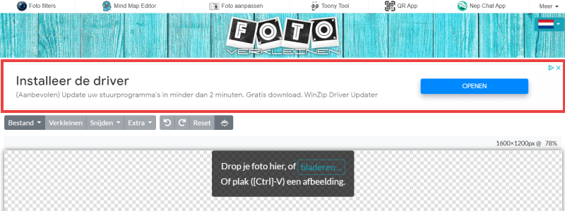 Storende advertentie